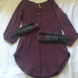 Free People Purple Thermal